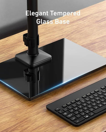 HUANUO Freestanding Dual Monitor Stand, 32 Inch Dual Monitor Mount - Image 6