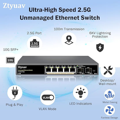 7 Port Unmanaged 2.5G Ethernet Switch - Image 3