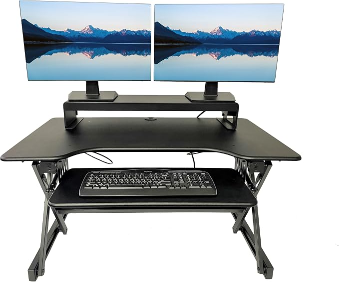 Rocelco 40" Height Adjustable Standing Desk Converter - Image 2