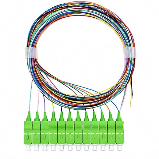 Elfcam® - 12-Fibre SCA Single-Mode Colour-Coded Fibre Optic Pigtail Without by Fibersolutionspecialist