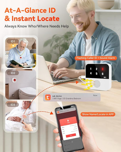 PILSAMAS WiFi Caregiver Pager Smart Call System - Image 4