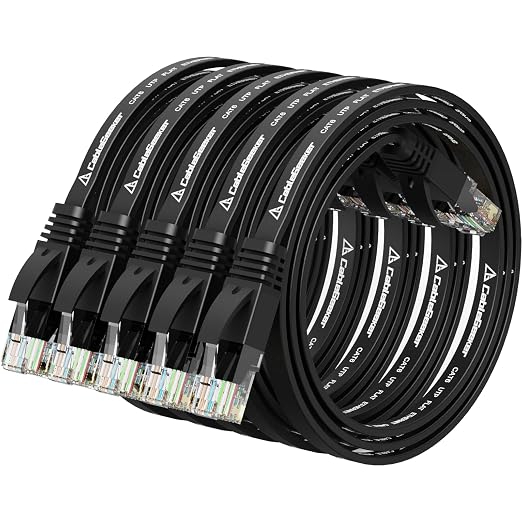 Cat 6 Ethernet Cable 1.5 ft Flat Internet Network Cables by CableGeeker