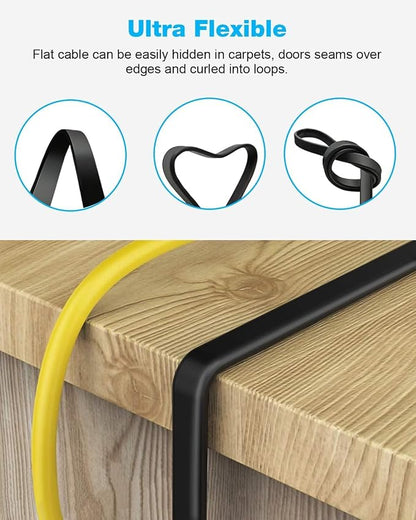 DDMALL CAT 8 Ethernet Cable, 10ft High Speed 40Gbps 2000MHz Shielded Flat CAT8 - Image 5