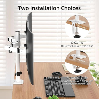 Suptek Dual Monitor Desk Mount, Adjustable Dual Monitor Arm - Image 5
