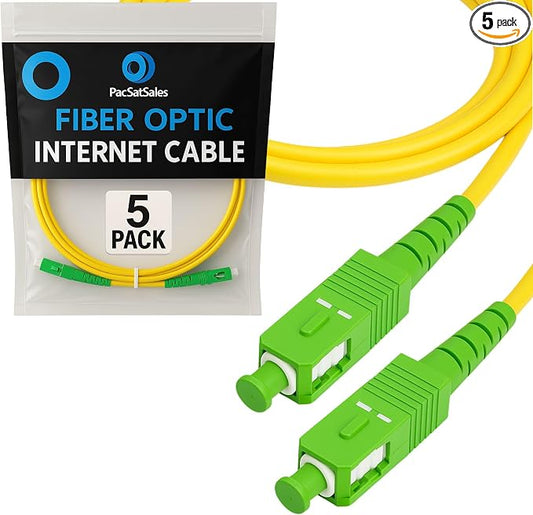 SC/APC Fiber Optic Internet Cable 1ft by PacSatSales++-+Premium+Fiber