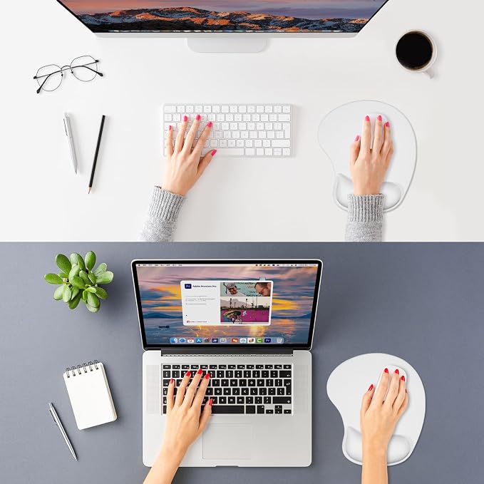 ITNRSIIET Ergonomic Mouse Pad, Cushioned Gel Wrist Rest, Non-Slip Base - Image 2