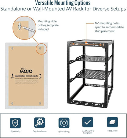 Tecmojo 20U Open Frame Network Rack - Image 5