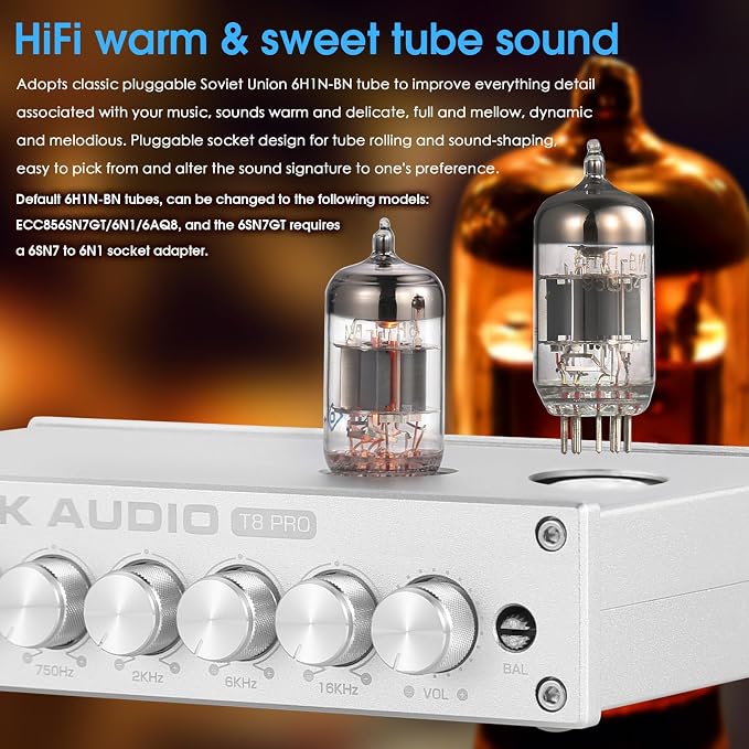 Douk Audio HiFi Vacuum Tube 7-Band EQ Preamp Equalizer XLR Pre-Amplifier Home - Image 4