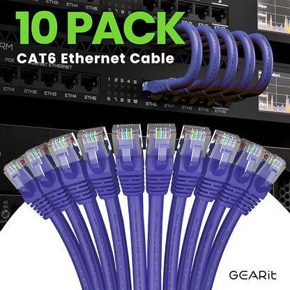 GearIT Cat 6 Ethernet Cable Cat6 Network Patch, Snagless Cord, Internet - Image 2