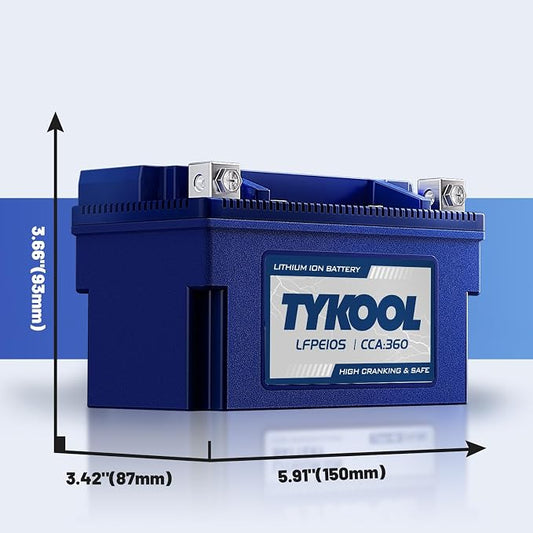 YTZ10S 12v lithium battery 6Ah 360CCA LiFePO4 battery, - Image 2