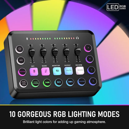 F11 Gaming Audio Mixer, Sound Board - Image 5