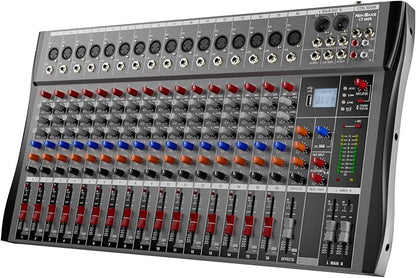 Professional DJ Audio Mixer, NEW BAXS 16 Channel DJ Bluetooth Controller Sound by PROFESSIONALAUDIOEQUIPMENT