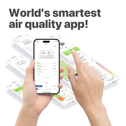 IQAir Air Quality Monitor Indoor, Swiss Design, Detects PM2.5, Temperature - Image 8