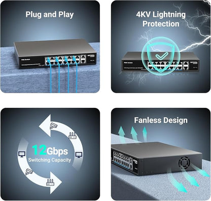 NICGIGA 18 Port PoE+@250W Switch - Image 6