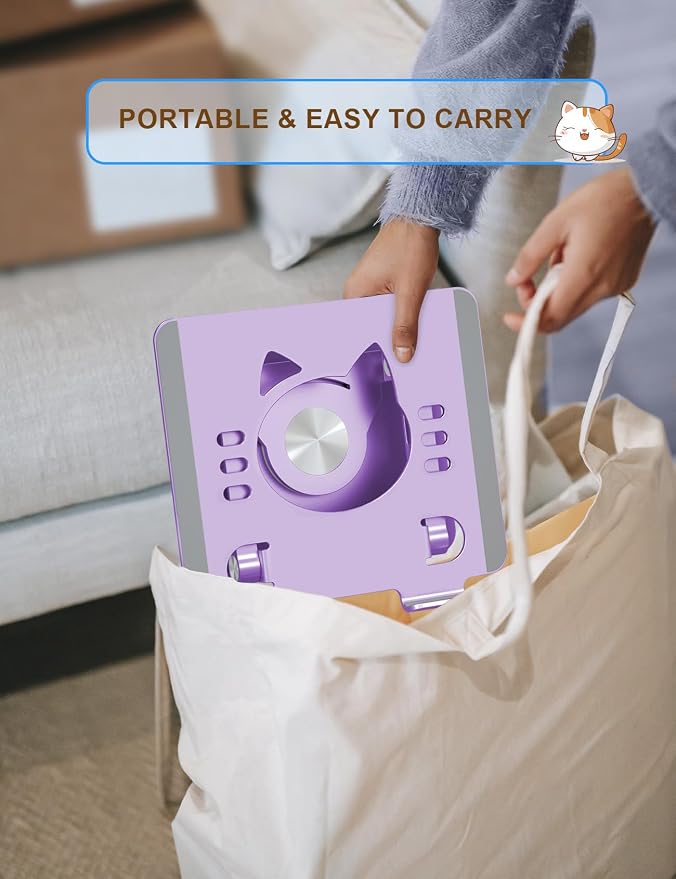 Tablet Stand 360° Rotating Aluminum Holder - Image 7