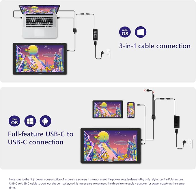 HUION Kamvas 24 Plus 2.5K QHD Graphic Drawing Tablet - Image 7