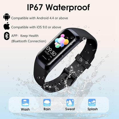 Fitness Tracker, 24/7 Heart Rate Blood Oxygen Blood Pressure Body Temp Monitor - Image 7