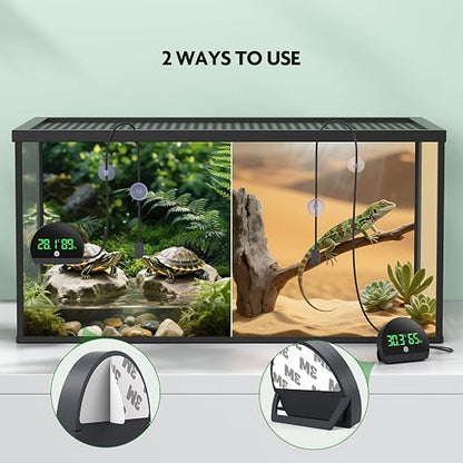 PAIZOO Reptile Thermometer Hygrometer, LED Rechargeable Reptile Tank - Image 4