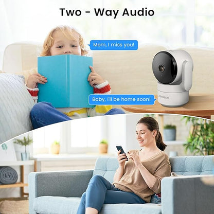 AMOROM 2 Pack 2K Indoor Security Camera Wireless, 360° Pan-Tilt Wi-Fi Pet/Baby - Image 5