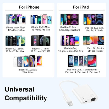 2 in 1 Lightning to RJ45 Ethernet LAN Network Adapter - Image 6