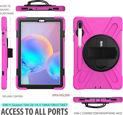 BRAECN for Galaxy Tab S6 10.5 2019 Case T860, Heavy Duty Shockproof Rugged Case - Image 2
