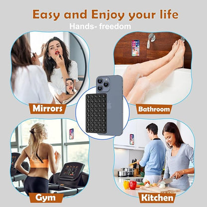 Silicone Double Sided Suction Phone Case Mount, Detachable Hands Free & Strong - Image 8