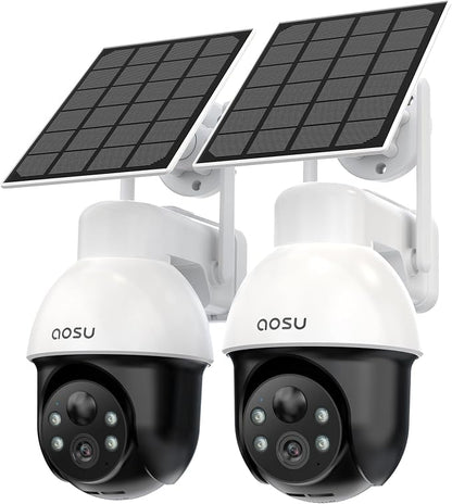 aosu 3K/5MP Solar Security Cameras System Wireless Outdoor, Battery Powered by AOSUSecurityOffical