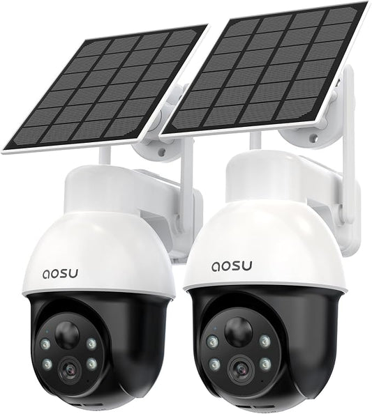 aosu 3K/5MP Solar Security Cameras System Wireless Outdoor, Battery Powered by AOSUSecurityOffical