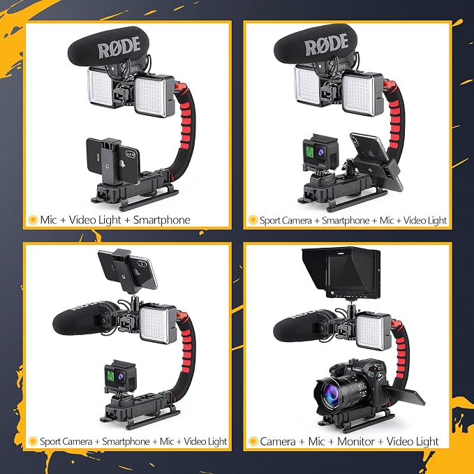 Zeadio Camera Smartphone Stabilizer, Handle Grip Handheld Video Rig, - Image 7
