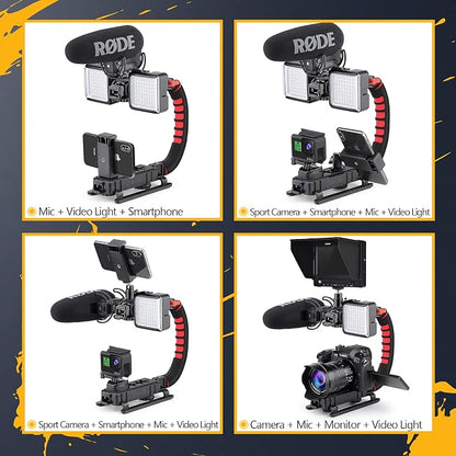 Zeadio Camera Smartphone Stabilizer, Handle Grip Handheld Video Rig, - Image 7