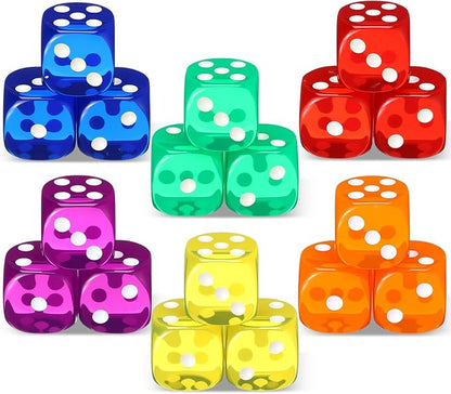 18 Pcs Casino Theme Party Dice Large Opaque Jumbo Acrylic D6 Dice by Seenelling