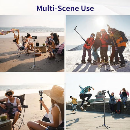 Selfie Stick Tripod for Gopro Camera, Portable Lightweight Camera Tripod for - Image 4