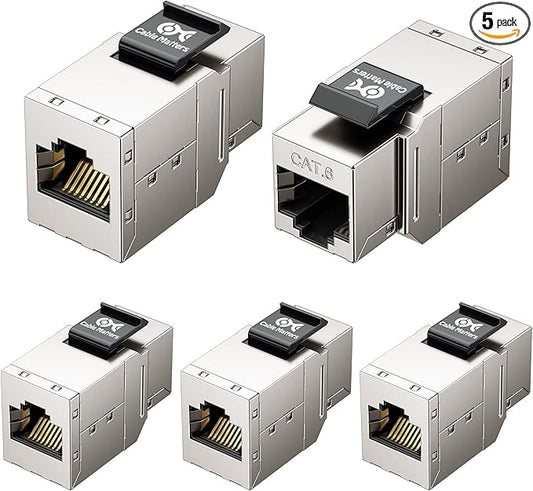 Cable Matters 5-Pack 10Gbps Shielded Cat 6 Keystone Coupler by CableMatters