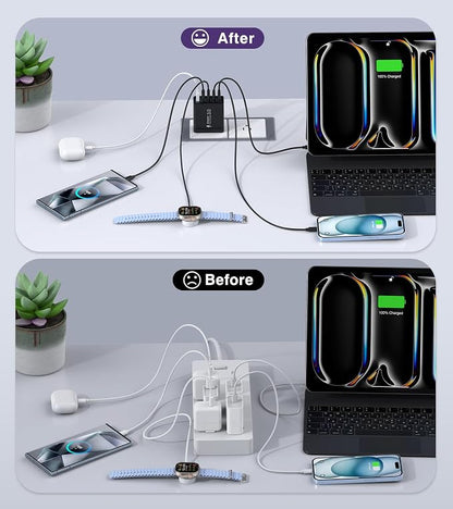 USB C Wall Charger, 50W Type C Charger Block 5-Port Fast Charging Blocks - Image 7