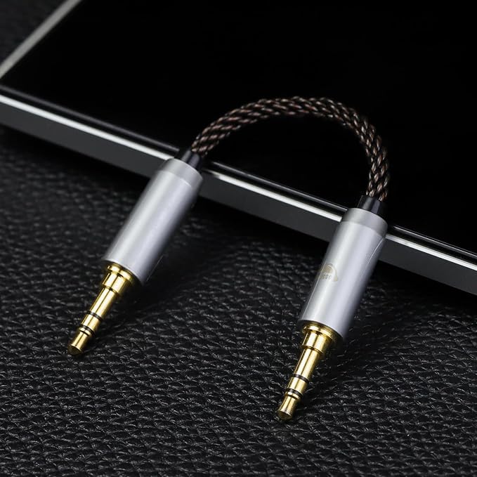 okcsc 4.4MM Male to 4.4MM Male Ultra Short Hifil Male to Male AUX Audio Cable - Image 9