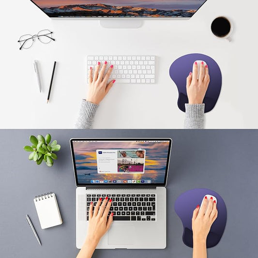 ITNRSIIET Ergonomic Mouse Pad, Cushioned Gel Wrist Rest, Non-Slip Base - Image 2