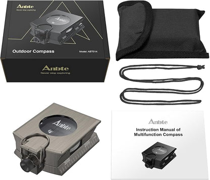 Anbte Compass Hiking Survival, IP65 Waterproof Metal Compass - Image 9