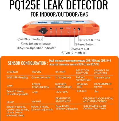 Underground Water Leak Detectors PQ125E All Scenario and Gas Wall Pipe Water - Image 5