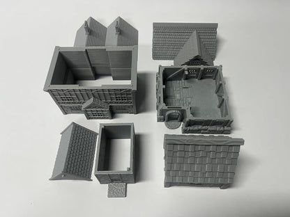 Tabletop Miniature Little Town Building Terrains Compatible - 18mm Scale - Image 6