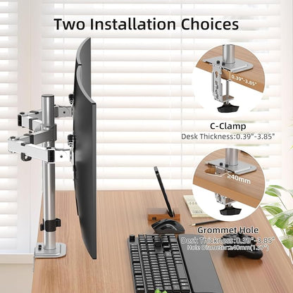 Suptek Dual Monitor Desk Mount, Adjustable Dual Monitor Arm - Image 4
