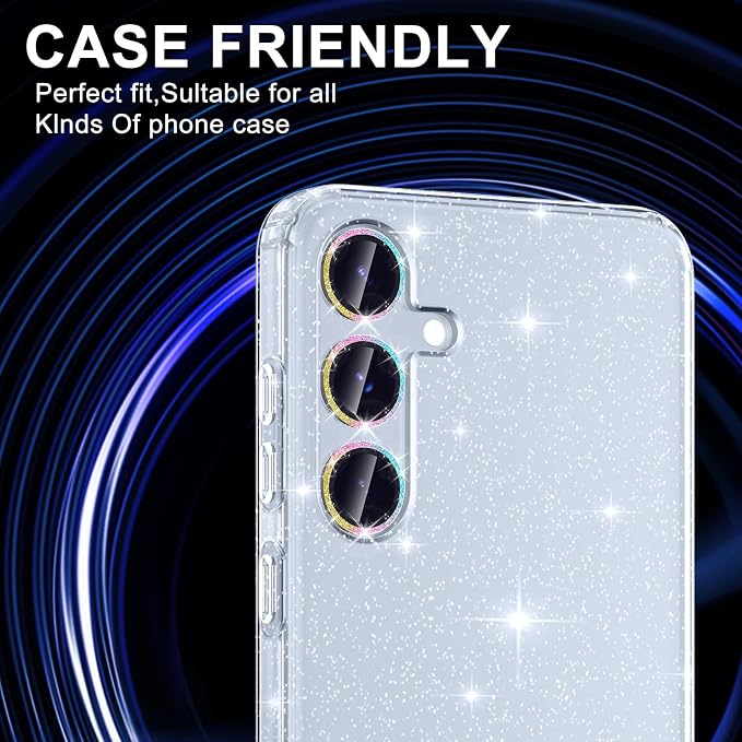 for Samsung Galaxy S25 Camera Lens Protector, Individual Metal Ring Tempered - Image 5