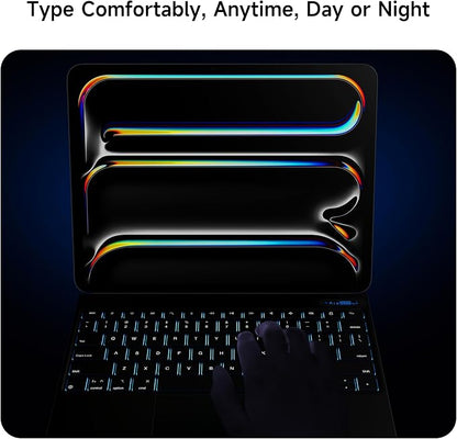 nimin Keyboard Case for iPad Pro 13 inch 2024, Magnetic Attach, 7-Color - Image 8