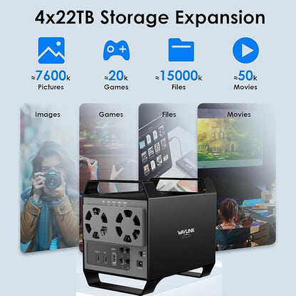 WAVLINK 4-Bay Hard Drive Enclosure - Image 3