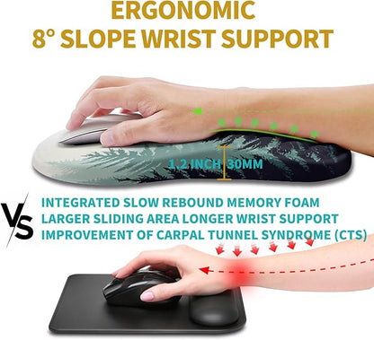 Hokafenle Ergonomic Mouse Pad Wrist Support, Wrist Rest Mousepad - Image 4