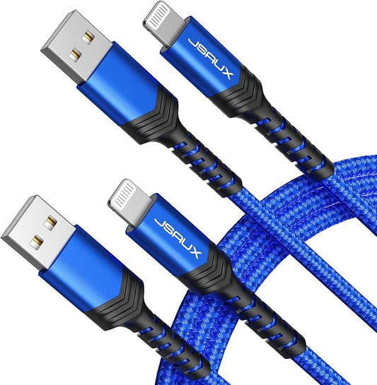 JSAUX for iPhone Charger Cable, MFi Certified Lightning Cable Fast Charging by JSAUX