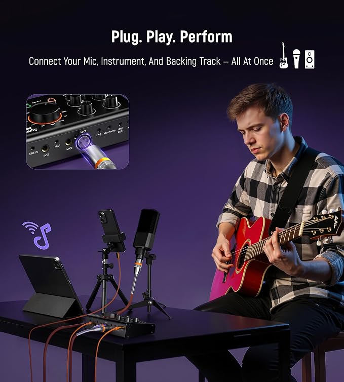 Synido Podcast Equipment, Audio Interface - Image 5