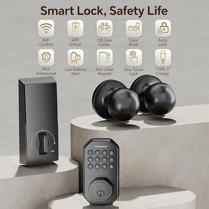 Ulecoce Keyless Entry Door Lock - Image 2