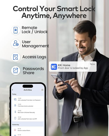 TEEHO TE012W WiFi Smart Lock, Fingerprint Door Lock - Image 3