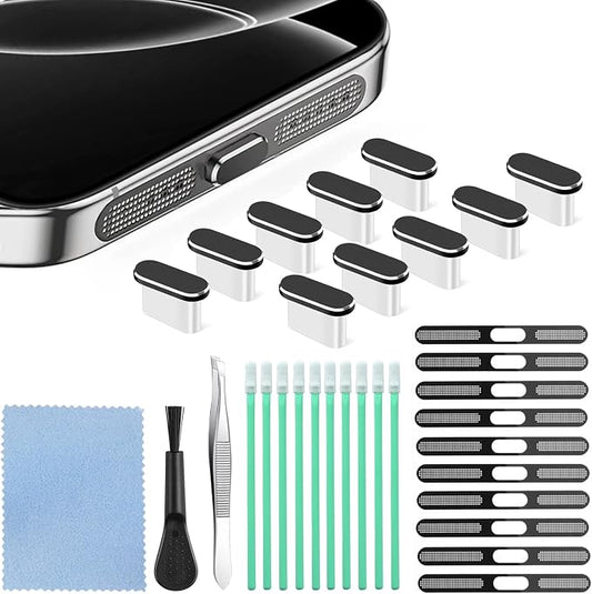 USB C Dust Plug, 10 Pack USB C Port Cover, Phone Speaker Dust Cover and Type C by Goweewon