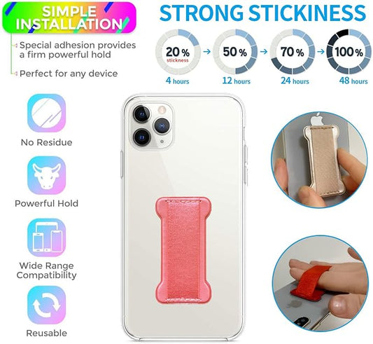 Phone Grip Holder for Hand, Universal Finger Strap Phone Holder, Finger Selfie - Image 2